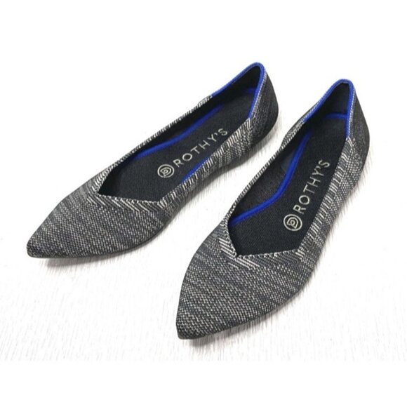 Rothys The Point Ballet Flats Womens Size 10 W Shoes Granite Heather Slip - Picture 3 of 12